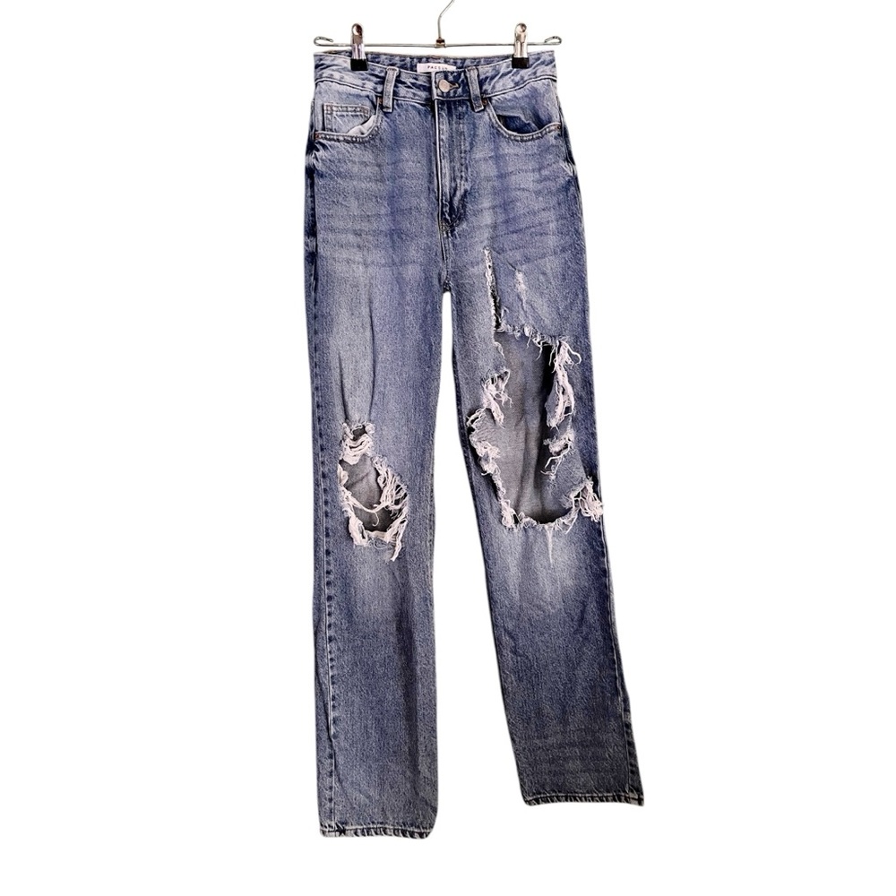 Pacsun High Rise Baggy Distressed Blue Jeans